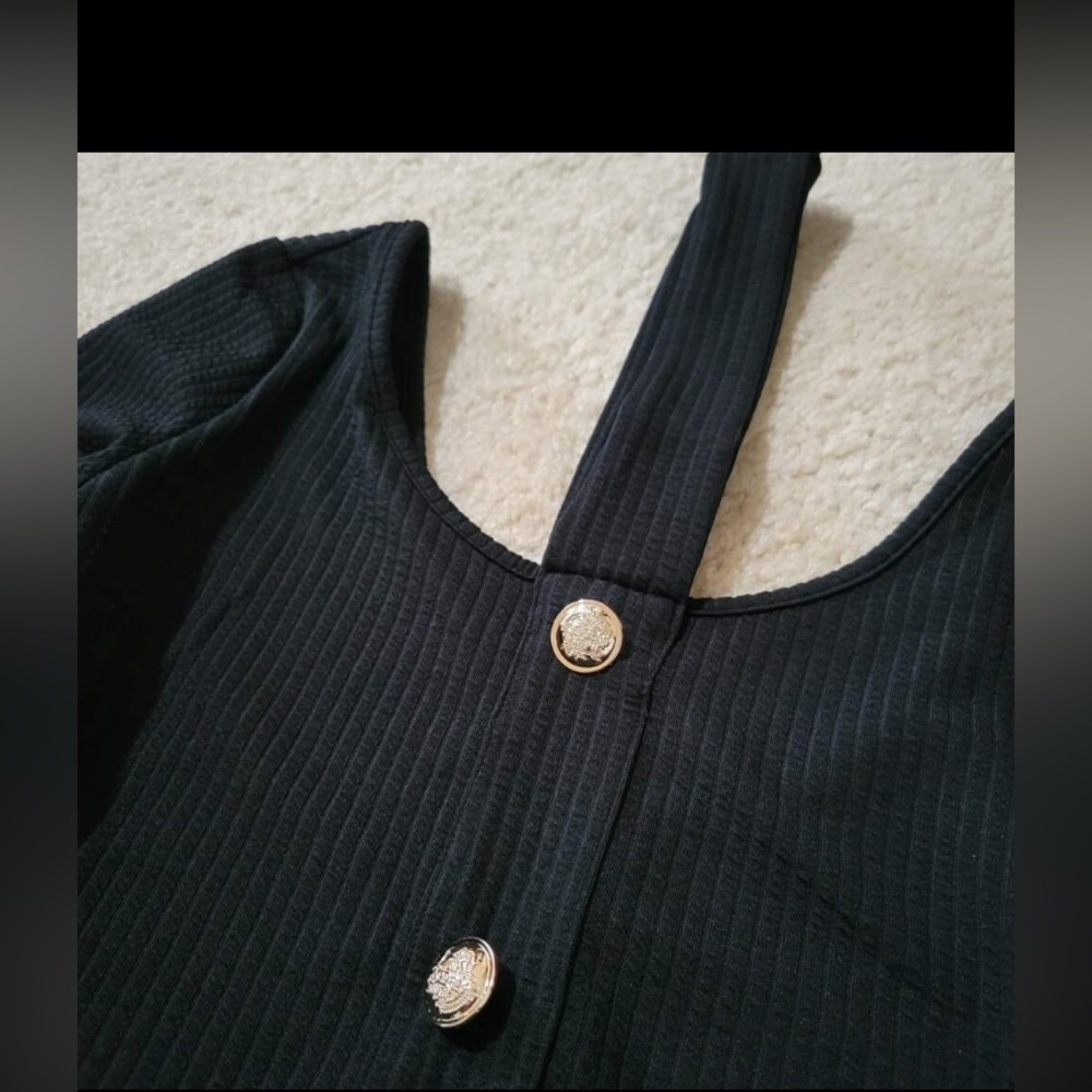 SHEIN BIZwear Women's Knitted Button Decoration Dress size S NWT - Picture 9 of 16